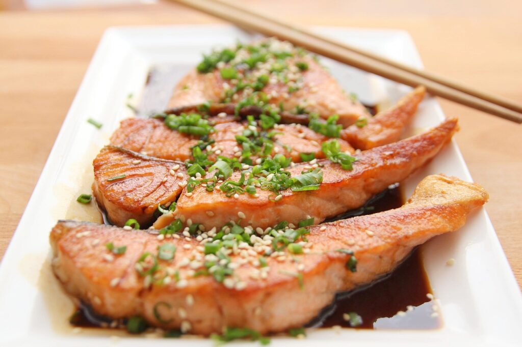 Zalm met teriyakisaus